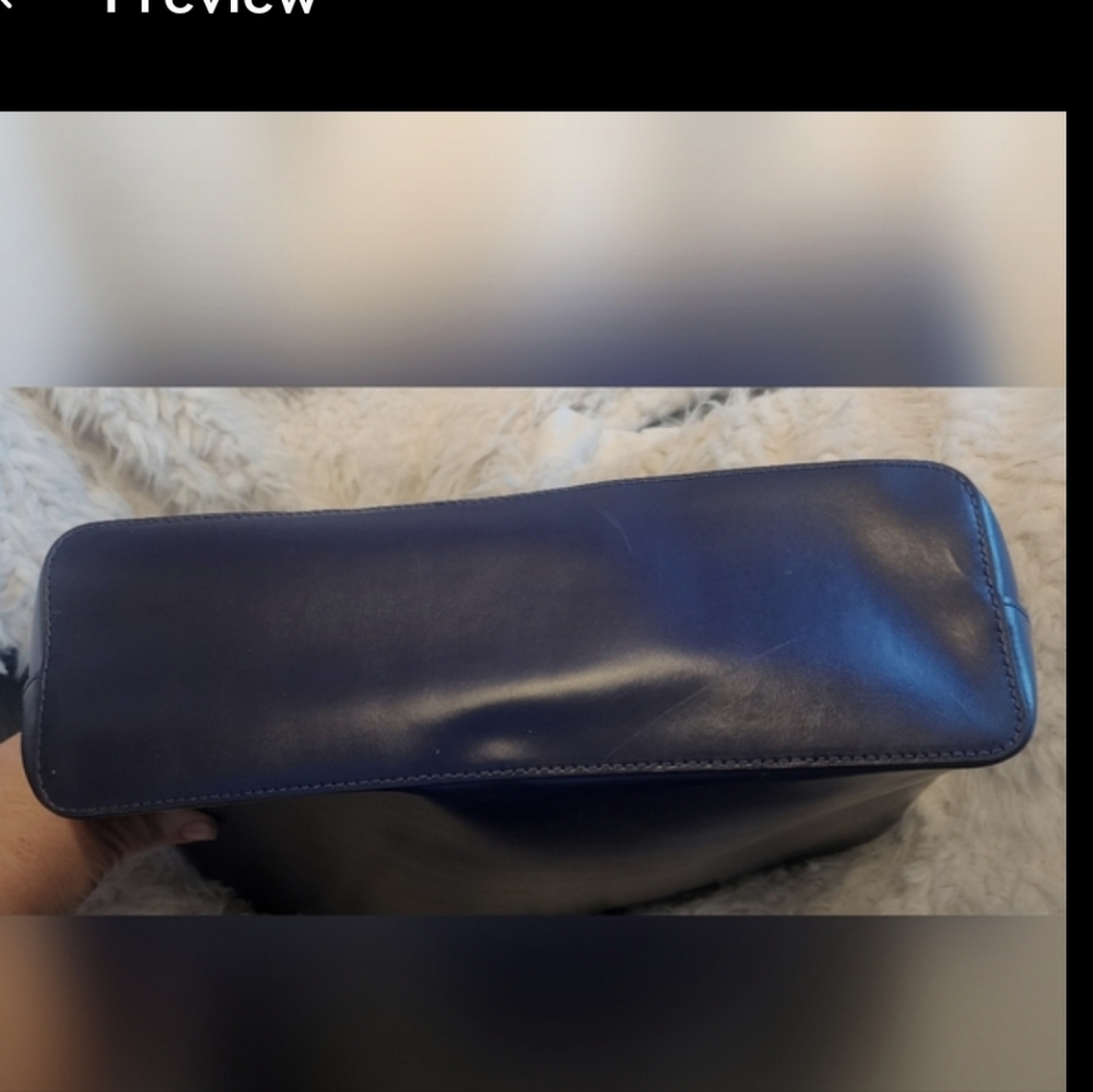 Kate Spade Purple Eggplant Tote Shoulder Bag CONDITIONED TODAY A.M. 11"X16" GUC - Picture 4 of 5